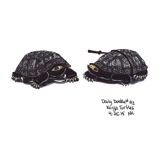 No.92 Ninja Turtles #dailydoodle #doodle #sketch #drawing #art #ninja #ninjas #turtles #turtle #ninjaturtles #animal