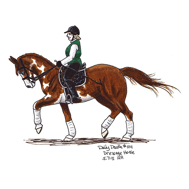 No.104 Dressage Horse #dailydoodle #doodle #sketch #drawing #art #dressage #horse
