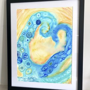 Blue Abstract Octopus #02